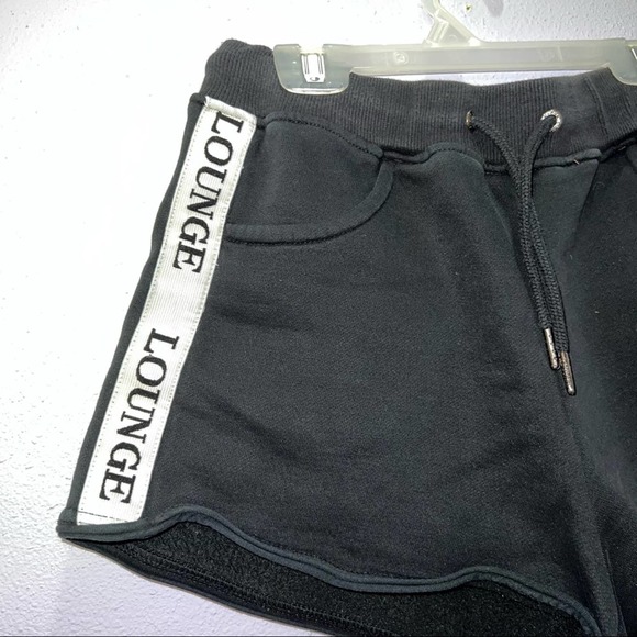 Lounge Apparel Logo Sweat Shorts Pajamas Sleep Black Loungewear L - Picture 2 of 6